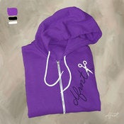 Image of SPOOL HOODIE . purple . black . white