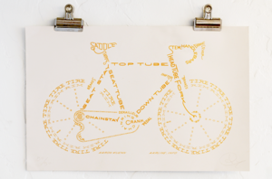 Image of GSC Edition Bicycle Typogram by Aaron Kuehn