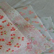 Image of ** fleurs ** Papier ciré à fleurs ou journal - 5 motifs - l'unité