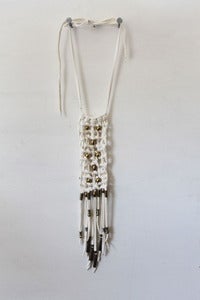 Image of White Stardust Macrame Necklace