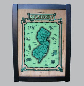 Image of new jersey framed