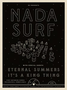Image of Nada Surf 12-12-12 First Unitarian Church Poster - Free Shipping