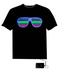 Image of LED T-Shirt (Lights up with Sound) - Glasses Style