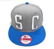 Image of SO FRESH CLOTHING "BIG BLOCK 2.0" NEW ERA SNAPBACK (GRY/OCEAN BLUE)
