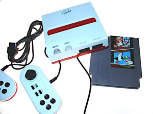 Image of YOBO brand NES 8-bit game cartridge player