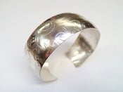 Image of Cuff Bracelet - Polished Silver Scroll