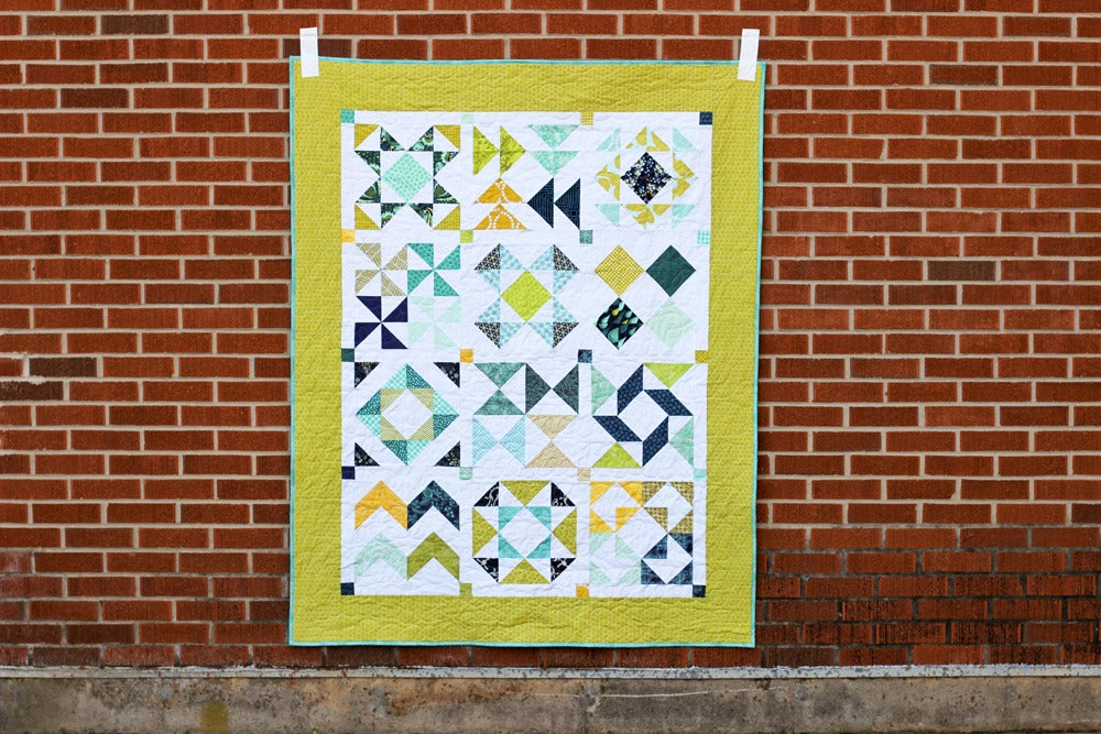 Image of Half-Square Triangle Sampler Quilt PDF Pattern