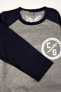 Image of Grey/Dark Navy baseball pocket print