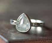 Image of Silver-White Diamond Ring in 14kt White Gold
