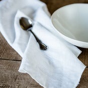 Image of white linen napkin