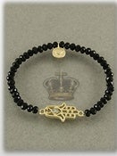 Image of BLACK DAINTY HAMSA