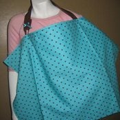 Image of Teal Polka Dot w/Brown Lining