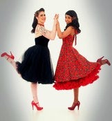 Image of Black Velvet, Satin & Tulle Party Dress
