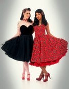 Image of Black Velvet, Satin & Tulle Party Dress