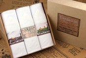 Image of Set of III Men's Handkerchiefs: Trains