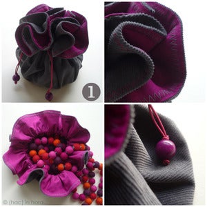 Image of aumônière en tissu // GRIS et 3 coloris au choix