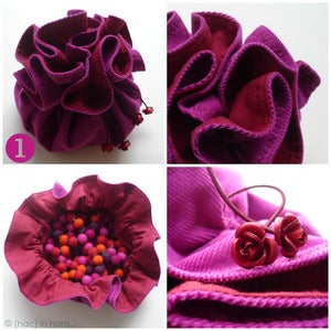 Image of aumônière en tissu // ROSE et 3 coloris au choix