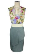 Image of Keyhole Frill Top, Bouquet