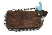 Image of No.70017 chain wallet. cow fur
