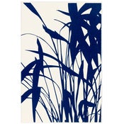 Image of Navy Leaves Card