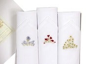 Image of Set of III Ladies Hankies: Flowers