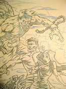 Image of ZOMBIE CAGE FIGHTER: MOVIE POSTER original pencils