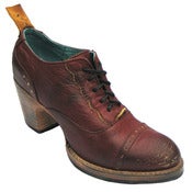 Image of No.0019 CROSSWALK cap toe oxford Red