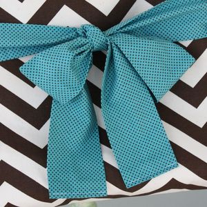 Image of messenger bag sash - teal with brown dots