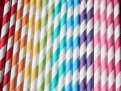 Image of Paper Straws (bright stripes)