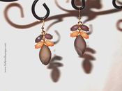 Image of Violet Drop Floral Earrings 