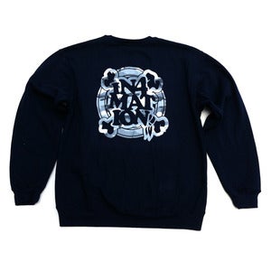 Image of IN4M - FYI CAMO CREW NECK FLEECE (NAVY)