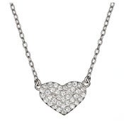 Image of " New " Kara Ackerman <i> Talulah <i/>  Le Couer Pave Stone Necklace in Rhodium