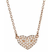 Image of " New " Kara Ackerman <i> Talulah <i/>  Le Couer Pave Stone Necklace in Rose Gold