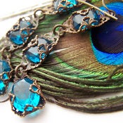 Image of  Peacock Tails Cascade Earrings