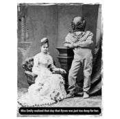 Image of Vintage Odd Canvas Print - Miss Emily and the Diver