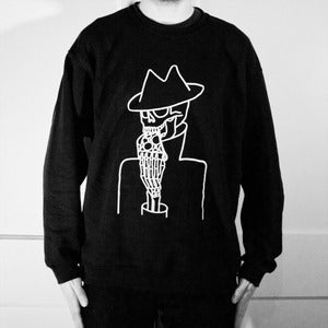 Image of THE LAST SLICE - BLACK CREW NECK SWEATSHIRT