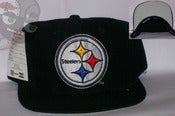 Image of Pittsburgh Steelers Vintage Deadstock Black Snapback Hat Cap **ONLY 1 IN STOCK**