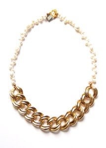 Image of Pearl and Vintage Chain Necklace 