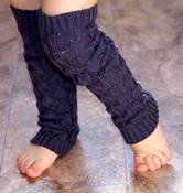 Image of Cable Knit Leg Warmers - GREY and SOFT PINK - NEW - Huggalugs
