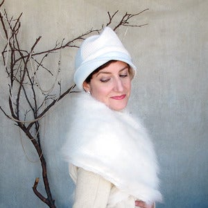 Image of Game Changer in ice blue & white sparkle wool