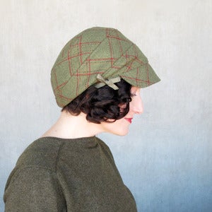 Image of Fine & Dandy in olive green plaid wool