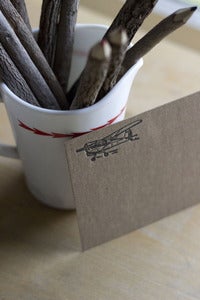 Image of aeroplane notecard