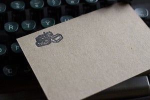 Image of bulldozer notecard