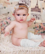 Image of Ruffle Leg Warmers - Vanilla Cream or Grey - Newborn & Girl Size - Huggalugs