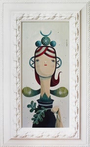 Image of The girl with eggplant - Original Painting