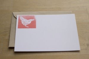 Image of hen notecard