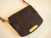 Image of PERCY Clutch and Satchel -Dark Brown Classic Leather