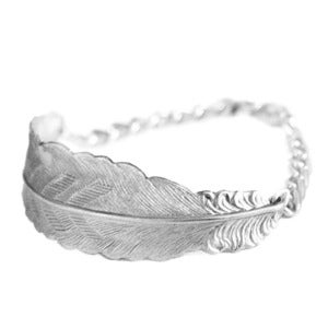 Image of Freedom Feather Bracelet- Silver 