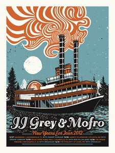 Image of JJ Grey & Mofro NYE 2012 Tour Poster