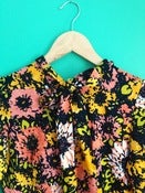 Image of Vintage long sleeve floral dress with neck tie
